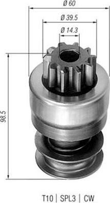 Magneti Marelli 940113020189 - Pinion, başlanğıc furqanavto.az