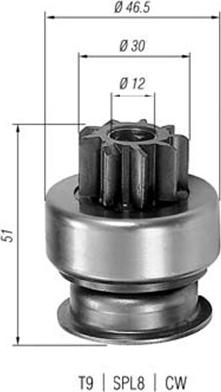 Magneti Marelli 940113020185 - Pinion, başlanğıc furqanavto.az