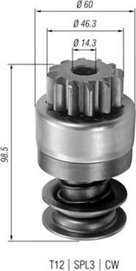 Magneti Marelli 940113020188 - Pinion, başlanğıc furqanavto.az