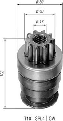 Magneti Marelli 940113020126 - Pinion, başlanğıc furqanavto.az