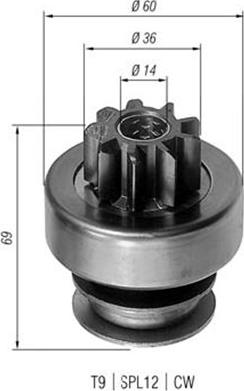 Magneti Marelli 940113020128 - Pinion, başlanğıc furqanavto.az