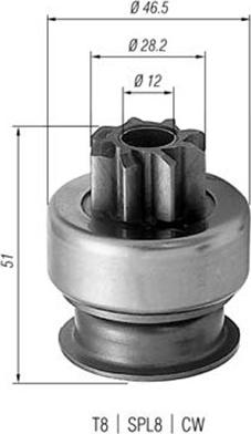 Magneti Marelli 940113020176 - Pinion, başlanğıc furqanavto.az