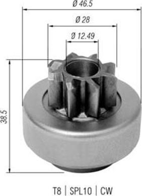 Magneti Marelli 940113020345 - Pinion, başlanğıc furqanavto.az