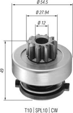 Magneti Marelli 940113020365 - Pinion, başlanğıc furqanavto.az