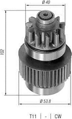 Magneti Marelli 940113020300 - Pinion, başlanğıc furqanavto.az