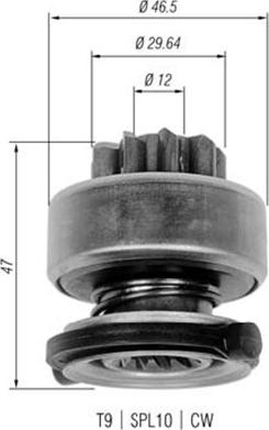 Magneti Marelli 940113020335 - Pinion, başlanğıc furqanavto.az