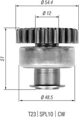 Magneti Marelli 940113020328 - Pinion, başlanğıc furqanavto.az