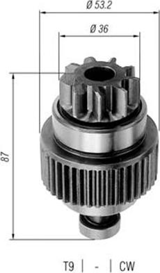 Magneti Marelli 940113020249 - Pinion, başlanğıc furqanavto.az