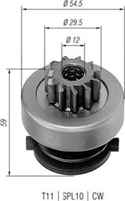 Magneti Marelli 940113020257 - Pinion, başlanğıc furqanavto.az