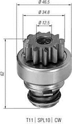 Magneti Marelli 940113020201 - Pinion, başlanğıc furqanavto.az