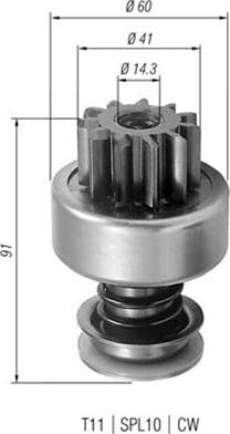 Magneti Marelli 940113020233 - Pinion, başlanğıc furqanavto.az