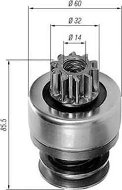 Magneti Marelli 940113020221 - Pinion, başlanğıc furqanavto.az