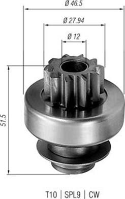 Magneti Marelli 940113020227 - Pinion, başlanğıc furqanavto.az