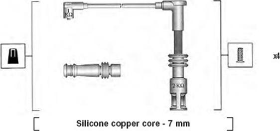 Magneti Marelli 941045430528 - Alovlanma kabeli dəsti furqanavto.az