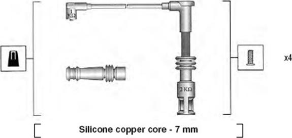 Magneti Marelli 941045380523 - Alovlanma kabeli dəsti furqanavto.az