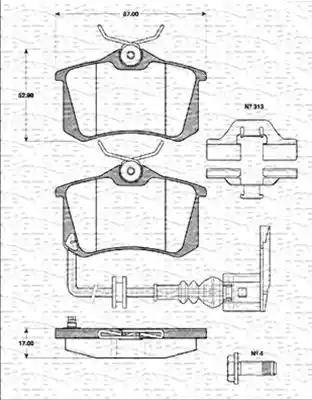 Magneti Marelli 430216170257 - Əyləc altlığı dəsti, əyləc diski furqanavto.az