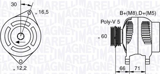 Magneti Marelli 063533250580 - Alternator furqanavto.az