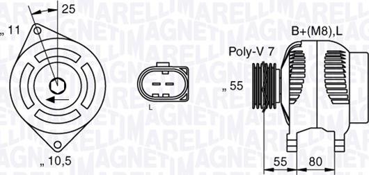 Magneti Marelli 063533250530 - Alternator furqanavto.az