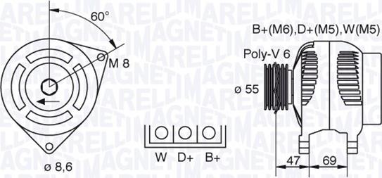 Magneti Marelli 063341345010 - Alternator furqanavto.az