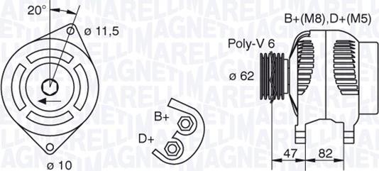 Magneti Marelli 063321615010 - Alternator furqanavto.az