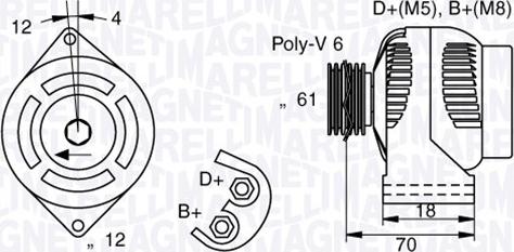 Magneti Marelli 063377005010 - Alternator furqanavto.az