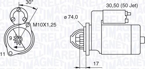 Magneti Marelli 063280056010 - Başlanğıc furqanavto.az