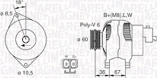 Magneti Marelli 063730005010 - Alternator furqanavto.az