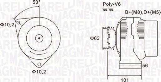 Magneti Marelli 063731152010 - Alternator furqanavto.az