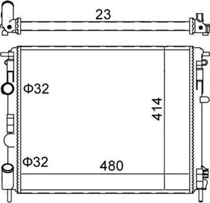 Magneti Marelli 359000390040 - Radiator, mühərrikin soyudulması furqanavto.az