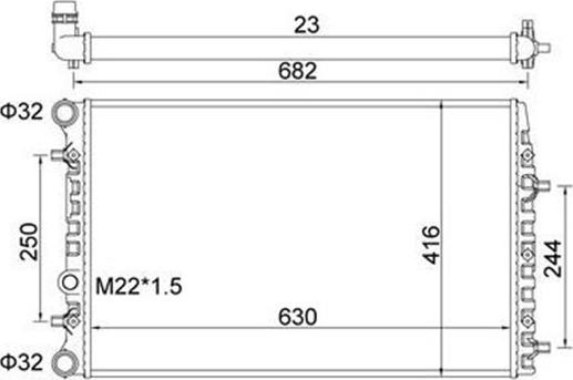 Magneti Marelli 359000390850 - Radiator, mühərrikin soyudulması furqanavto.az