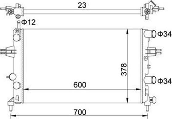 Magneti Marelli 359000391370 - Radiator, mühərrikin soyudulması furqanavto.az