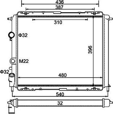 Magneti Marelli 359000391710 - Radiator, mühərrikin soyudulması furqanavto.az