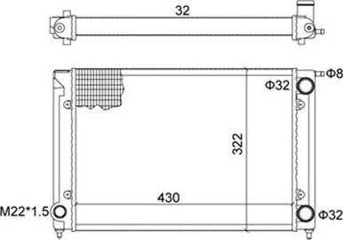 Magneti Marelli 359000300410 - Radiator, mühərrikin soyudulması furqanavto.az