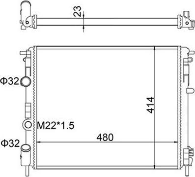 Magneti Marelli 359000300030 - Radiator, mühərrikin soyudulması furqanavto.az