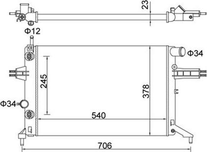 Magneti Marelli 359000300120 - Radiator, mühərrikin soyudulması furqanavto.az