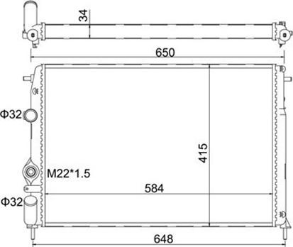 Magneti Marelli 359000300890 - Radiator, mühərrikin soyudulması furqanavto.az