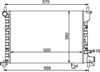 Magneti Marelli 359000300300 - Radiator, mühərrikin soyudulması www.furqanavto.az