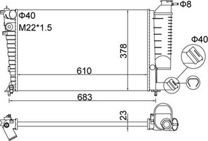 Magneti Marelli 359000300290 - Radiator, mühərrikin soyudulması furqanavto.az