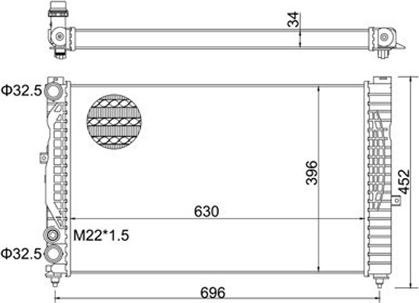 Magneti Marelli 359000300250 - Radiator, mühərrikin soyudulması furqanavto.az