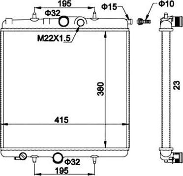 Magneti Marelli 359000300280 - Radiator, mühərrikin soyudulması furqanavto.az