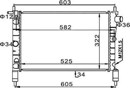 Magneti Marelli 359000300230 - Radiator, mühərrikin soyudulması furqanavto.az