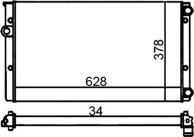 Magneti Marelli 359000300730 - Radiator, mühərrikin soyudulması furqanavto.az