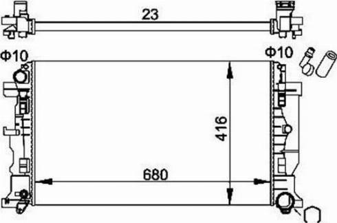 Magneti Marelli 359000301400 - Radiator, mühərrikin soyudulması furqanavto.az