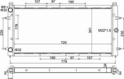 Magneti Marelli 359000301640 - Radiator, mühərrikin soyudulması furqanavto.az