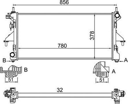 Magneti Marelli 359000301020 - Radiator, mühərrikin soyudulması furqanavto.az