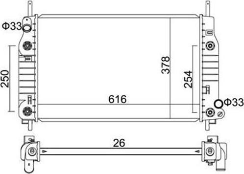 Magneti Marelli 359000301880 - Radiator, mühərrikin soyudulması furqanavto.az