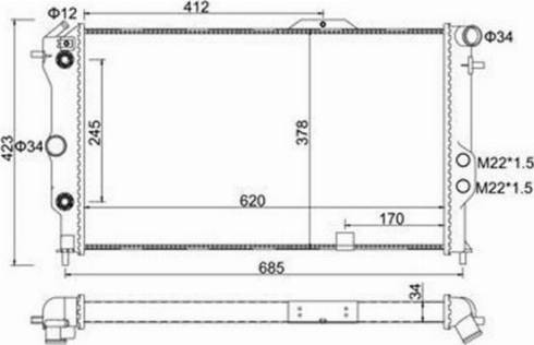 Magneti Marelli 359000301300 - Radiator, mühərrikin soyudulması furqanavto.az