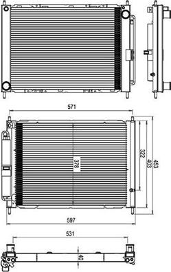 Magneti Marelli 359000310030 - Radiator, mühərrikin soyudulması furqanavto.az