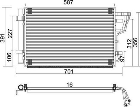 Magneti Marelli 359003220910 - Kondenser, kondisioner furqanavto.az