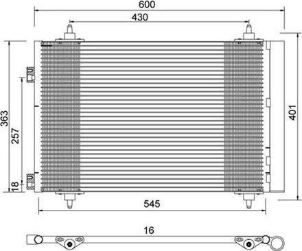 Magneti Marelli 359003220480 - Kondenser, kondisioner furqanavto.az